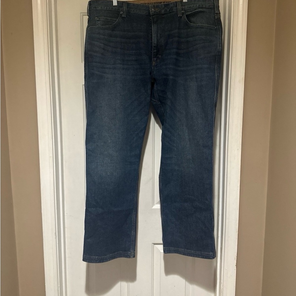 Duluth Relaxed Fit Flex Ballroom Jeans Whiskering Men’s Size 42x32